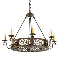 Meyda Black 200078 - 36" Wide Delano 8 Light Chandelier