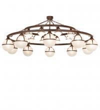 Meyda Black 200284 - 84" Wide Bola Tavern 20 Light Two Tier Chandelier