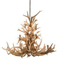 Meyda Black 200451 - 65" Wide Antlers Elk 18 Light Chandelier