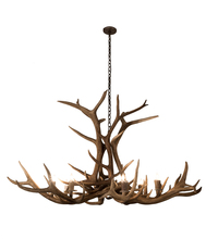 Meyda Black 200452 - 66" Wide Antlers Elk 8 LT Chandelier