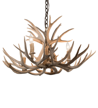 Meyda Black 200455 - 30" Wide Antlers Mule Deer 4 Light Chandelier