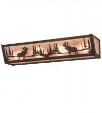 Meyda Black 200615 - 24" Wide Moose at Lake Vanity Light