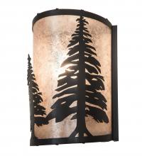 Meyda Black 200683 - 8" Wide Tall Pines Wall Sconce