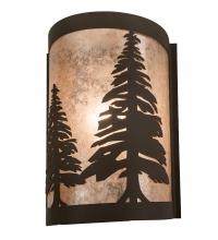 Meyda Black 200797 - 8" Wide Tall Pines Right Wall Sconce