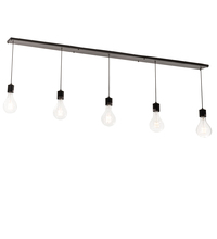 Meyda Black 201061 - 102" Long Alva 5 Light Oblong Pendant