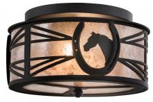 Meyda Black 201723 - 14.5" Wide Horseshoe Flushmount