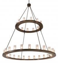 Meyda Black 202215 - 72" Wide Loxley 36 Light Two Tier Chandelier