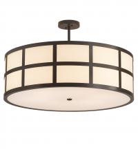 Meyda Black 202567 - 36" Wide Cilindro Barnabas Semi-Flushmount