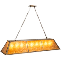 Meyda Black 202836 - 60" Long Tri-Panel Oblong Pendant