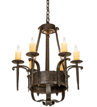 Meyda Black 204205 - 24" Wide Costello 6 Light Chandelier