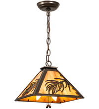 Meyda Black 204754 - 12" Square Pine Needle Pendant