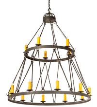 Meyda Black 204942 - 60" Wide Lakeshore 15 Light Two Tier Chandelier