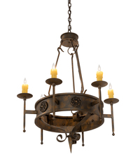 Meyda Black 205030 - 30" Wide Lorenzo 6 Light Chandelier