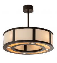 Meyda Black 205555 - 32" Wide Smythe Craftsman Pendant