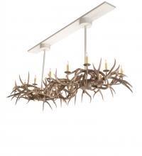 Meyda Black 210039 - 84" Long Antlers Elk 8 Light Oblong Chandelier