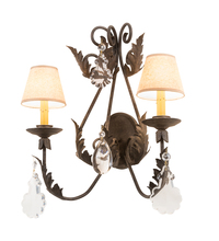 Meyda Black 211476 - 18" Wide French Elegance 2 Light Wall Sconce