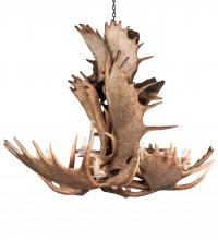 Meyda Black 212269 - 64" Wide Antlers Moose 12 Light Chandelier