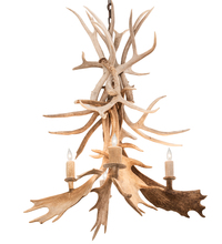 Meyda Black 212272 - 28" Wide Antlers White Tail & Fallow Deer 4 Light Chandelier