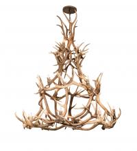 Meyda Black 212273 - 72" Wide Antlers Elk 16 Light Chandelier