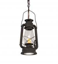 Meyda Black 212895 - 7" Wide Miners Lantern Mini Pendant