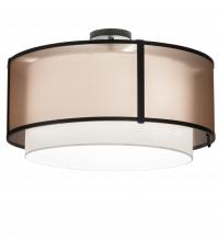 Meyda Black 213919 - 30" Wide Cilindro Semi-Flushmount