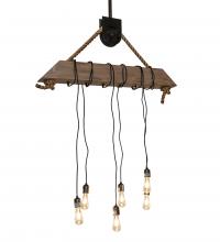 Meyda Black 214186 - 44" Long Wood Beam Pendant