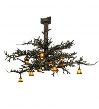 Meyda Black 214347 - 110" Long Pine Branch 10 Light Chandelier