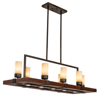 Meyda Black 214544 - 48" Long Grand Terrace Oblong Pendant