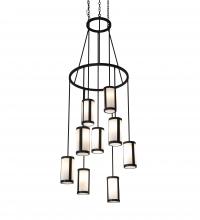 Meyda Black 215598 - 35" Wide Cartier 9 Light Cascading Chandelier