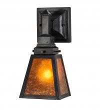 Meyda Black 216444 - 6" Wide Mission Prime Wall Sconce