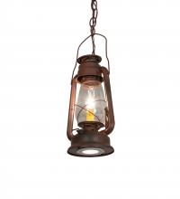 Meyda Black 216486 - 7" Wide Miners Lantern Mini Pendant