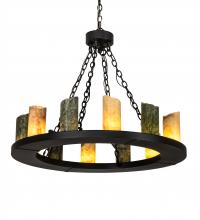 Meyda Black 216598 - 36" Wide Loxley 12 Light Chandelier