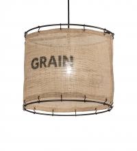 Meyda Black 216781 - 16" Wide Empire Grain Sack Pendant