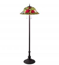 Meyda Black 216879 - 62" High Tiffany Rosebush Floor Lamp