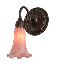 Meyda Black 216932 - 5" Wide Pink Pond Lily Victorian Wall Sconce