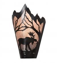 Meyda Black 217009 - 8" Wide Moose at Dawn Right Wall Sconce