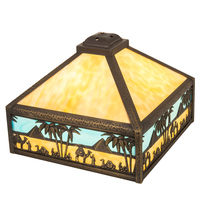 Meyda Black 217722 - 13" Square Camel Mission Shade