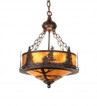 Meyda Black 217918 - 16" Wide Tall Pines Inverted Pendant