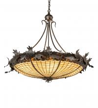 Meyda Black 218054 - 40" Wide Greenbriar Oak Inverted Pendant