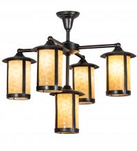 Meyda Black 218223 - 30" Wide Fulton 5 Light Chandelier