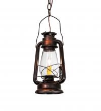 Meyda Black 218760 - 7" Wide Miners Lantern Mini Pendant