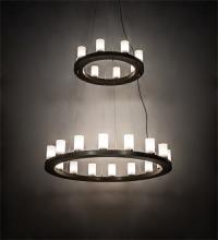 Meyda Black 219925 - 60" Wide Loxley 24 Light Chandelier