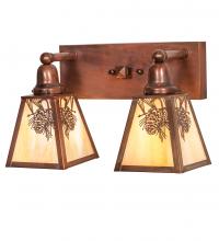 Meyda Black 219956 - 17" Wide Winter Pine 2 Light Vanity Light