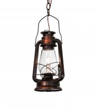 Meyda Black 220231 - 7" Wide Miners Lantern Mini Pendant