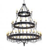 Meyda Black 220303 - 96" Wide Marta 56 Light Three Tier Chandelier