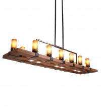 Meyda Black 220740 - 72" Long Grand Terrace 14 Light Oblong Chandelier