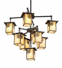 Meyda Black 220873 - 34" Wide Seneca Winter Pine 9 Light Chandelier