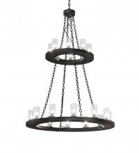 Meyda Black 221404 - 42" Wide Loxley 20 Light Two Tier Chandelier