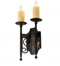 Meyda Black 222726 - 9" Wide Toscano 2 Light Wall Sconce