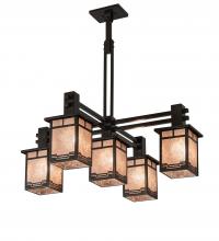 Meyda Black 222753 - 36" Wide Roylance 5 Light Chandelier